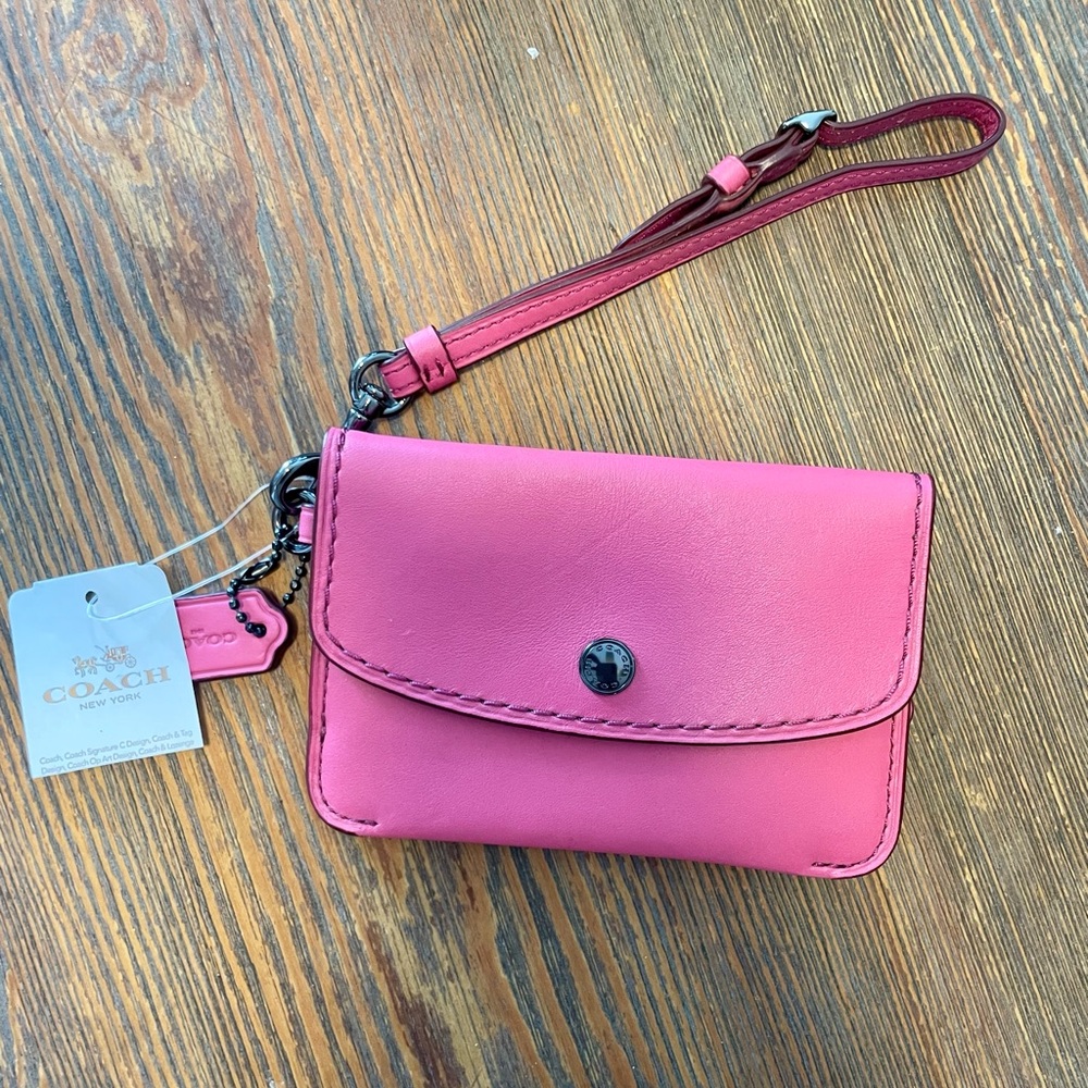 Coach Pink Wristlet Bag